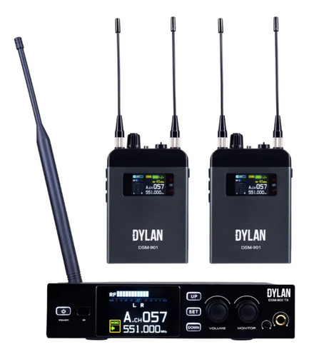 Monitor Sem Fio In Ear Dylan Dsm900 Duplo True Diversity