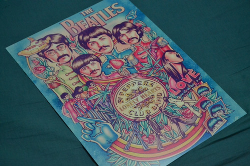 Cuadro De Chapa - Vintage -  The Beatles - Rock