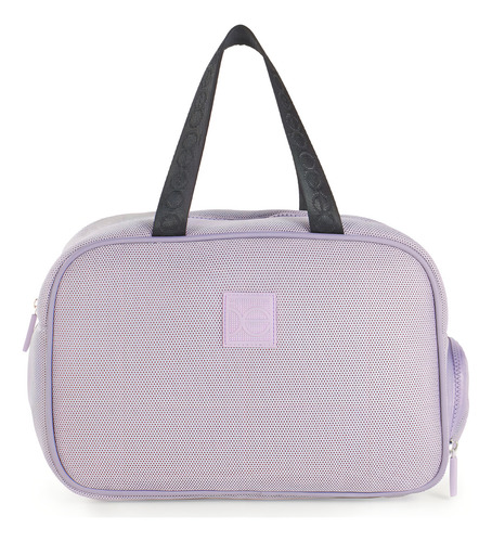 Neceser Cloe Unisex De Viaje Textil Multiples Compartimentos Color Lila