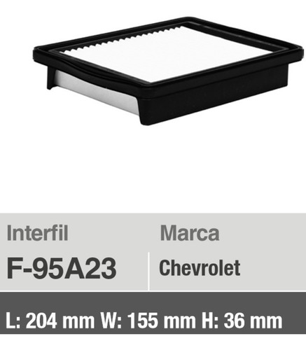 Imagen 2 de 2 de Filtro Aire Chevrolet Spark Ng 1.4l 2016 2017 2018 2019