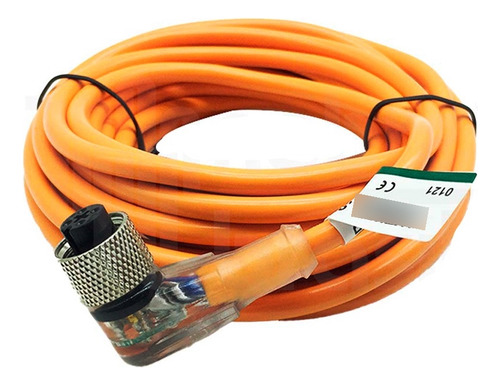 Cabo 5 Metros Com Conector K12-a-5m-lp 90º 4 Pinos Cor Laranja