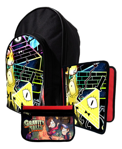 Kit Mochila+ Carpeta+ Cartu De Gravity Falls #15