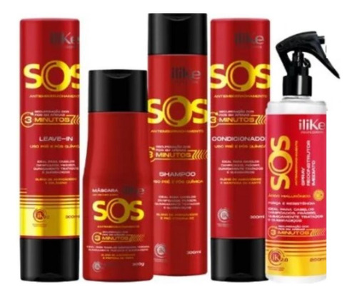 Sos Antiemborrachamento Shampoo Cond Leave-in Máscara Spray