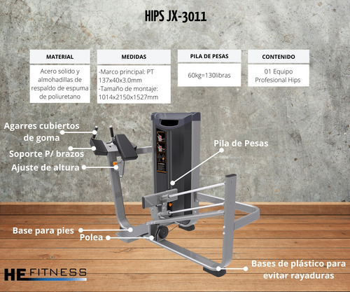 Equipo Profesional Patada Para Glúteo Con Peso Integrado