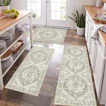 Comprar Juego De 3 Alfombras De Cocina Pauwer Farmhouse, Alfombras D