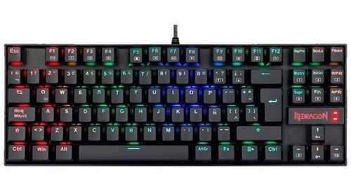 Imagen 1 de 2 de Teclado Gamer Kumara Rgb Black Switch Red Redragon