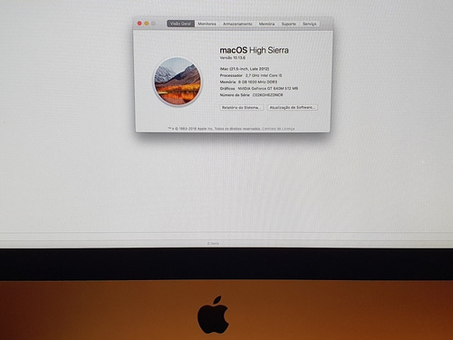 iMac 21.5-inch 2,7 Ghz Intel Core I5 8gb 1tb Late 2012