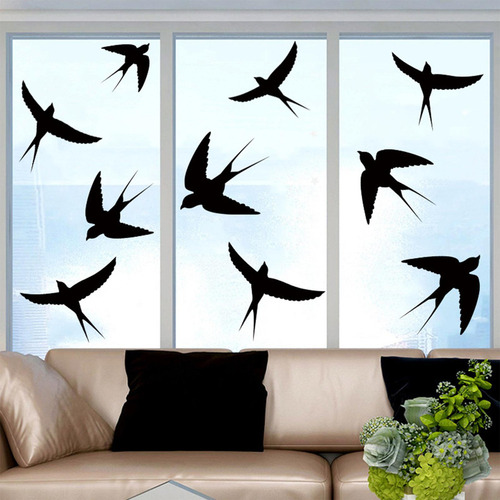 Pegatinas De Golondrina, 6 Hojas, 20 Piezas, Decoraciones