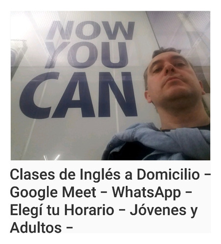 Clases De Inglés A Domicilio - Google Meet - Adultos -