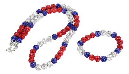 Conjunto De Collar Y Pulsera De Béisbol Con Diamantes De Imi
