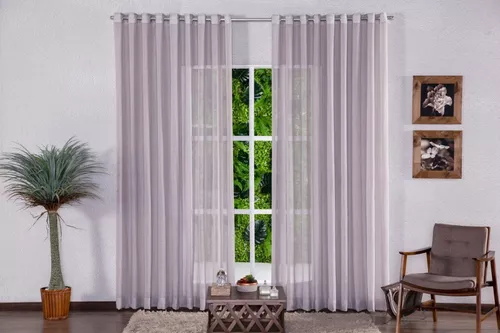 CORTINA LARGA DE PARED PARA BARRA SIMPLE DE 3 METROS JNA CORTINAS E  ENXOVAIS CORTINA EM TECIDO GAZE DE LINHO SEM FORRO 6,00 x 2,50 ALTURA de  2.5m x 6m linho - unidad por 1