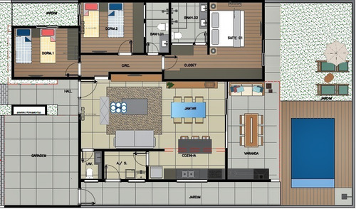 Imagem 25 de 30 de Casa 150m2 3 Dorms 1 Suíte 2 Vagas Coberta, Lazer Completo, Terreno 300m2 - Ca00027 - 67773993