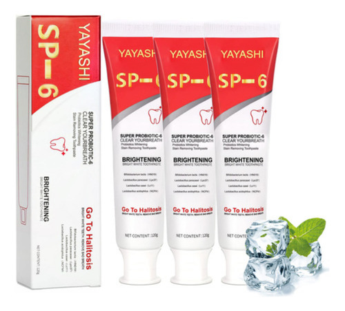 B Pasta De Dientes Blanqueadora Probiótica Sp-6 120 G*3