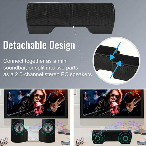Altavoces Para Computadora Enchufe Usb Altavoz Externo Clip