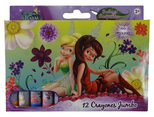 Creyones De Cera Redondos Jumbo Disney ( 12 Colores )