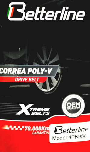 Correa 4pk980 Aire Acondicionado Toyota Corolla Tienda Fisic