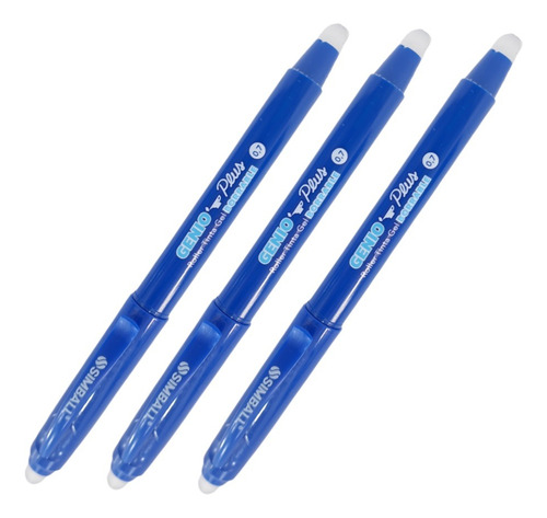 Roller Simball Genio Plus Tinta Gel Borrable Friccion X 3 U Color De La Tinta Azul Color Del Exterior Liso