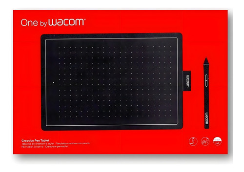 Tableta Wacom One Small Color Negro Y Rojo Ctl-472 Digitaliz