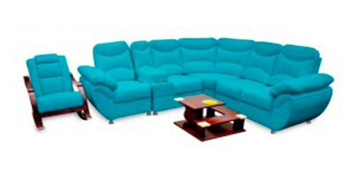 Juego De Sala En L Modelo Deluxe. Varios Colores.