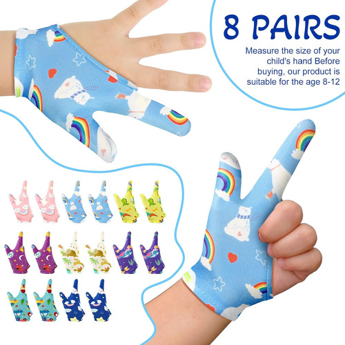 16 Guantes Masticables Transpirables Para Chupar El Pulgar P