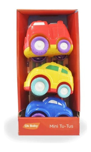 Autos De Juguete Ok Baby Mini Tu-tus X3 Unidades Infantil Color Varios Personaje Autitos