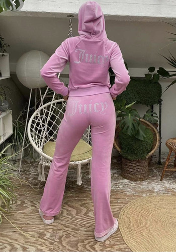 Conjunto De Sudadera De Terciopelo De 2 Piezas Para Mujer