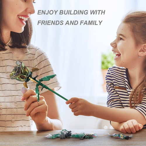 Hczmoptp Juego De Construcción De Ramo De Flores De Rosas, C