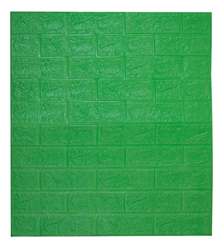 Panel Decorativo 3d Ladrillo Pared 30 Piezas Color Verde