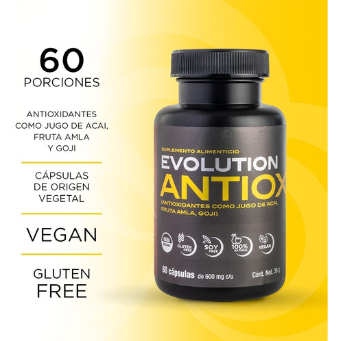  Evolution Antioxidante, Antiox Bote Natural 36 G (60 Caps)