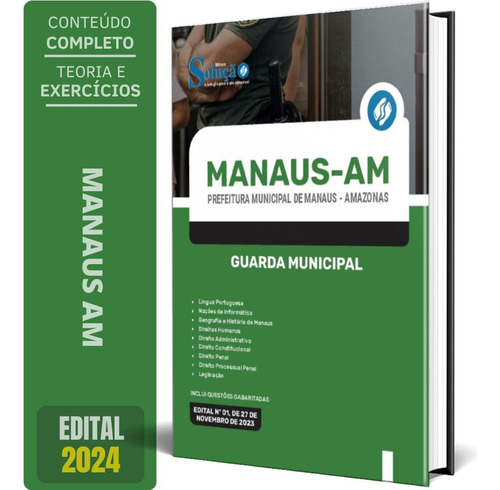 Apostila Prefeitura De Manaus Am 2024 - Guarda Municipal