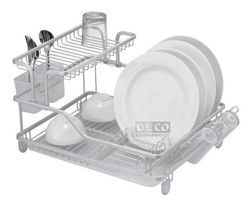 Escurre Platos 100%todo De  Aluminio Con Bandeja