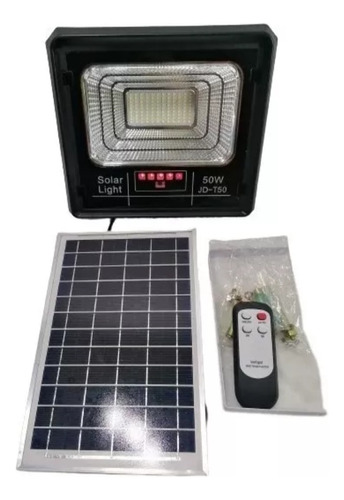 Lampara Solar 50w Alta Potencia Interior Y Exterior Panel