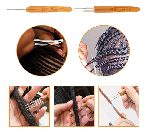 11 Piezas Dreadlocks Tool 6 Piezas Dreadlocks Crochet 1