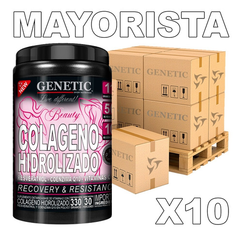 10 Colageno Beauty Salud Belleza Resveratrol + Q 10 Genetic