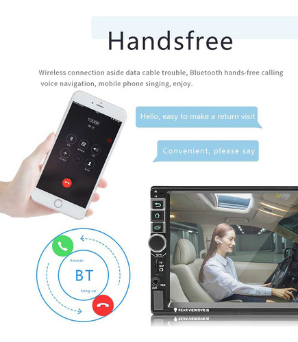 Autoestereo Mirrorlink Pantalla 7 Touch Bt Fm Camara Reversa