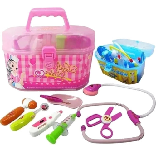 Doctor Set Infantil Kit Medico Medica Con Accesorios Valija