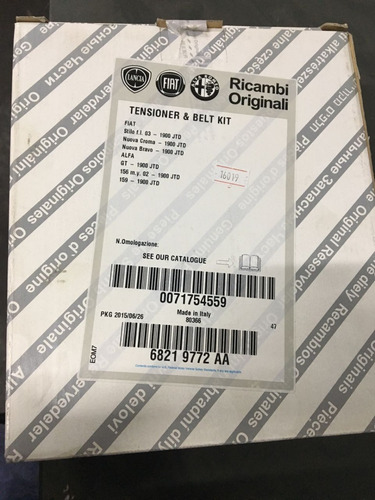 Imagen 2 de 9 de Kit Distribucion Fiat Toro + Bomba + Polyv Con Colocacion !!