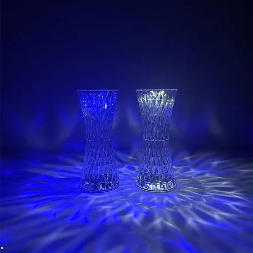 Lampara Rose Diamond Luz Led Mesa Tactil Tiktok