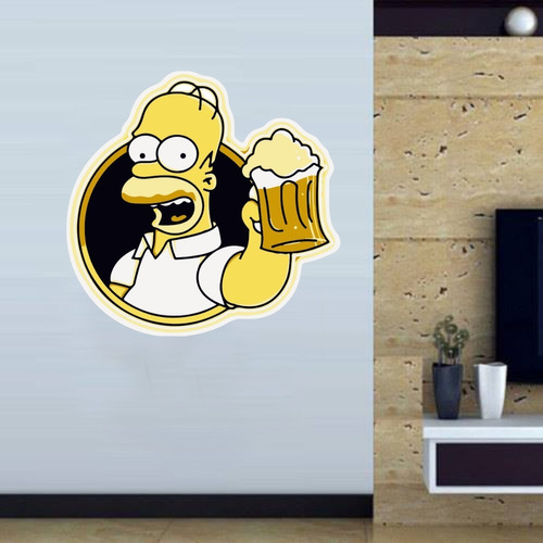 Vinilo Pared Cerveza Homer