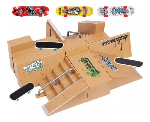 D Pista Rampa Skate Finger + Skate Finger