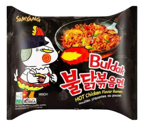 Caixa Lamen Coreano Super Apimentado Buldak 140g 40 Pacotes