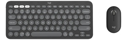 Combo Grafite Pebble Mouse 2 + Teclado S/ Fio Keys 2 K380s