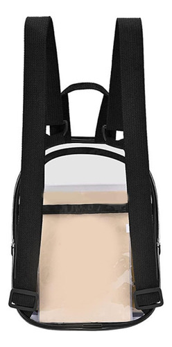 Mochila Transparente Con Bolsillo Frontal Transparente Para