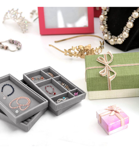 Organizador De Joyas Psiso, De Terciopelo, 18 Compartimentos