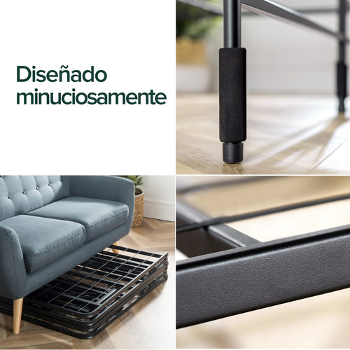 Imagen 7 de 9 de Base De Cama Europea Zinus 1.5 Plazas Long 105x200x36cm