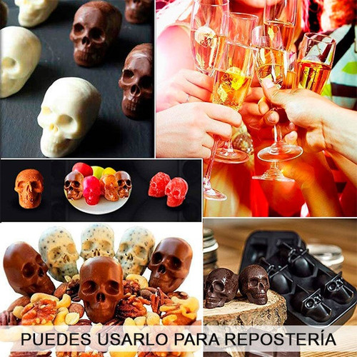 Imagen 4 de 7 de Molde De Silicón Con Forma De Calavera