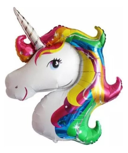 Globo Metalizado En Forma De Unicornio Blanco 75x103c Grande