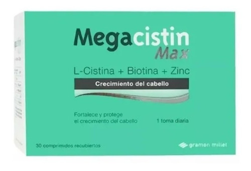 Imagen 1 de 8 de Megacistin Max Fortalecedor Anti Caida 30 Comp