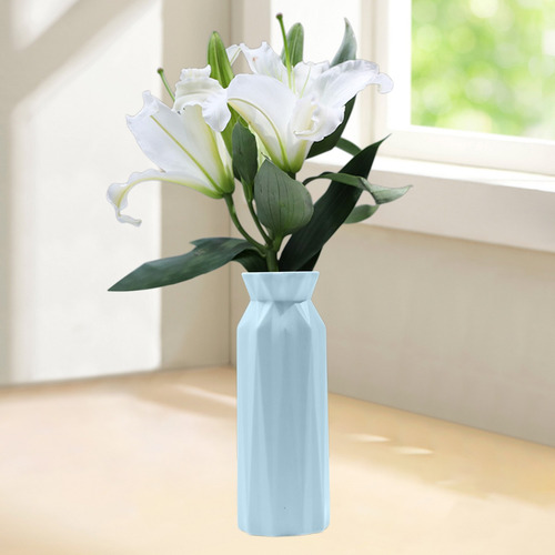 Jarrón Floral W, Maceta Geométrica De Plástico Para Decoraci