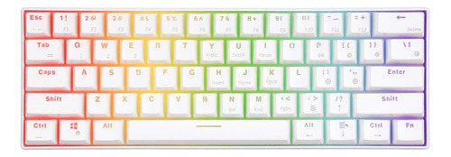 Teclado Mecanico Royal Kludge Rgb Switch Gateron Red ,blanco